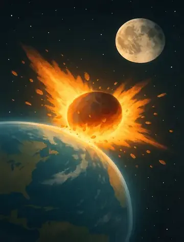 4.5 milliards d'année formation de la lune