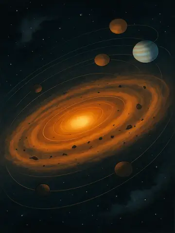 4.9 billion years ago, solar system creation