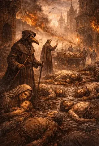 Black pest in Europe 1347